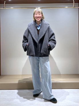 「アイテム（ピーコート）」を使った、MIYUさん（レディース・163cm）の秋コーディネート