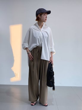 「アイテム（バングル/リストバンド）」を使った、MIYUさん（レディース・163cm・20代）の夏コーディネート