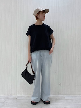 「アイテム（キャップ）」を使った、MIYUさん（レディース・163cm・20代）の夏コーディネート