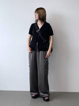 「アイテム（セットアップ）」を使った、MIYUさん（レディース・163cm）の春コーディネート
