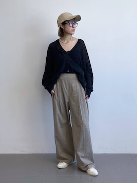 「BARNYARDSTORM（バンヤードストーム）のBARNYARDSTORM / ボリュームチェーンネックレス（ネックレス、シルバー系）」を使った、MIYUさん（レディース）の春コーディネート