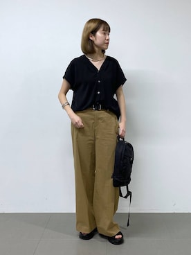 「BARNYARDSTORM（バンヤードストーム）のアイテム」を使った、MIYUさん（レディース・163cm）の春コーディネート