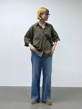 「BARNYARDSTORM（バンヤードストーム）のアイテム」を使った、MIYUさん（レディース・163cm）の夏コーディネート