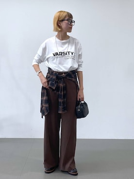 「アイテム（バングル/リストバンド）」を使った、MIYUさん（レディース・163cm・20代）の夏コーディネート