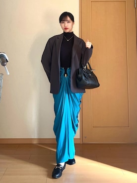 「アイテム（ジャケット/アウター）」を使った、のんちゃんさん（レディース・157cm）の秋コーディネート