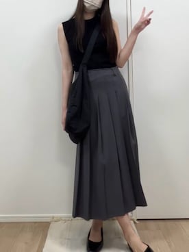 「GRL」｜「アイテム（バレエシューズ）」を使った、IRIA🐏🌼さん（レディース・166cm）の夏コーディネート