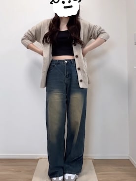 「アイテム（カーディガン/ボレロ）」を使った、IRIA🐏🌼さん（レディース・166cm）の夏コーディネート