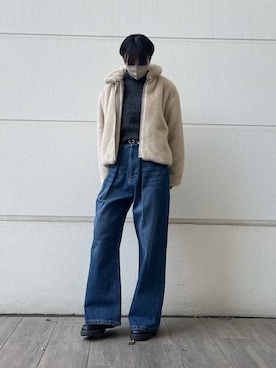 「アイテム（ジャケット/アウター）」を使った、有希さん（レディース・160cm）の冬コーディネート