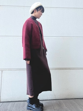 「アイテム（ワンピース/ドレス）」を使った、有希さん（レディース・160cm）の冬コーディネート