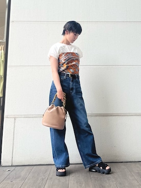 「アイテム（トップス）」を使った、kannonnuuさん（レディース・160cm）の夏コーディネート