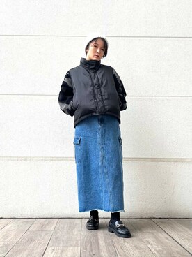 「URBAN RESEARCH Sonny Label（アーバンリサーチサニーレーベル）のアイテム（ベスト）」を使った、有希さん（レディース・160cm）の秋コーディネート