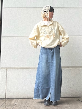 「SMELLY（スメリー）のアイテム（帽子）」を使った、有希さん（レディース・160cm）の春コーディネート