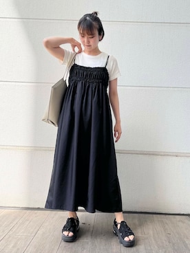 「初夏のお出掛けコーデ」｜「アイテム（ワンピース/ドレス）」を使った、kannonnuuさん（レディース・160cm）の夏コーディネート