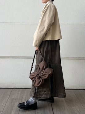 「ITEMS URBANRESEARCH（アイテムズ アーバンリサーチ）のアイテム（ブルゾン）」を使った、kannonnuuさん（レディース・160cm）の冬コーディネート