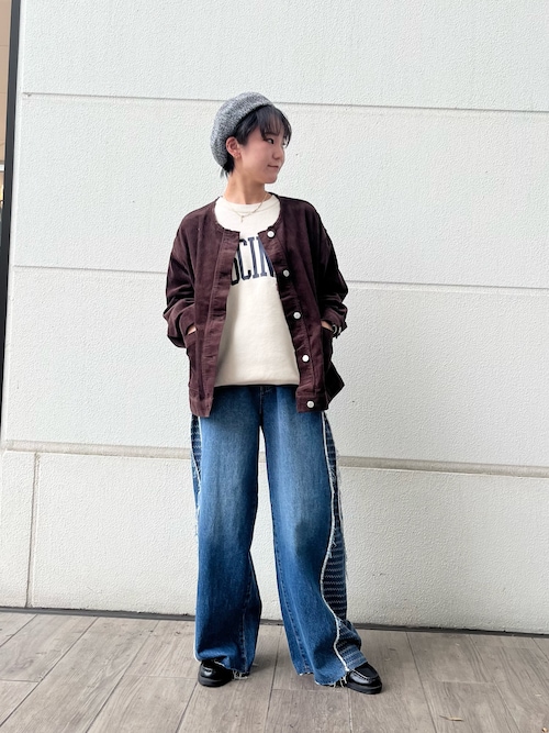 confect コーデュロイ ノーカラージャケット サイズ3 グレー confect コーデュロイ ノーカラージャケット サイズ3 グレー