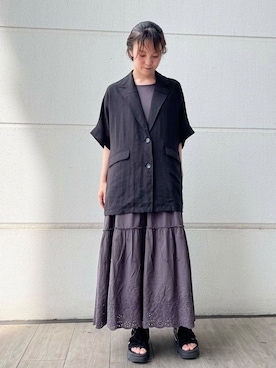「アイテム（その他アウター）」を使った、kannonnuuさん（レディース・160cm）の夏コーディネート