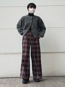 「アイテム（ニット/セーター）」を使った、有希さん（レディース・160cm）の秋コーディネート