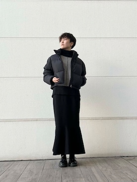 「URBAN RESEARCH（アーバンリサーチ）のアイテム（ダウンジャケット/コート）」を使った、有希さん（レディース・160cm）の冬コーディネート