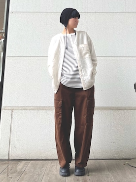 「SMELLY（スメリー）のアイテム（帽子）」を使った、有希さん（レディース・160cm）の春コーディネート