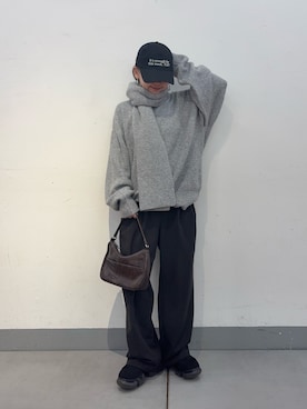 「アイテム（キャップ）」を使った、Mikuさん（レディース・147cm）の冬コーディネート