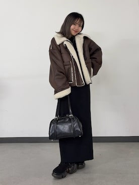 「アイテム（ブルゾン）」を使った、Mikuさん（レディース・147cm）の秋コーディネート