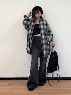 「アイテム（バックパック/リュック）」を使った、Mikuさん（レディース・147cm）の秋コーディネート