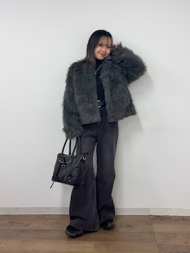 「アイテム（その他アウター）」を使った、Mikuさん（レディース・147cm）の冬コーディネート