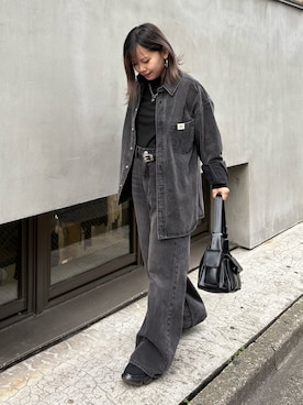 「COLONY 2139（コロニートゥーワンスリーナイン）のアイテム（Tシャツ/カットソー）」を使った、Mikuさん（レディース・147cm）の秋コーディネート