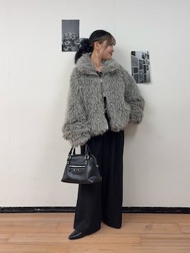 「アイテム（シュシュ）」を使った、Mikuさん（レディース・147cm）の冬コーディネート