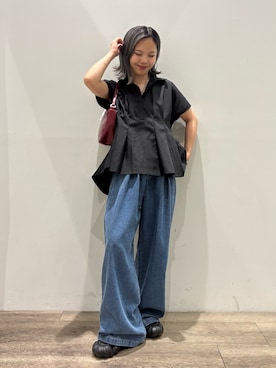 「アイテム（ハンドバッグ）」を使った、Mikuさん（レディース・147cm）の夏コーディネート