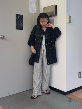 「COLONY 2139（コロニートゥーワンスリーナイン）のアイテム（パンツ）」を使った、Mikuさん（レディース・147cm）の春コーディネート