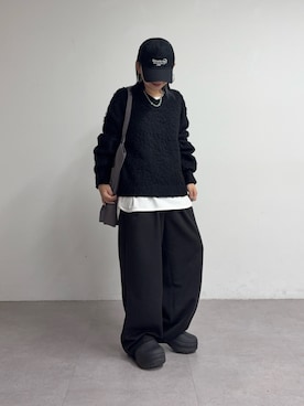 「アイテム（Tシャツ/カットソー）」を使った、Mikuさん（レディース・147cm）の秋コーディネート