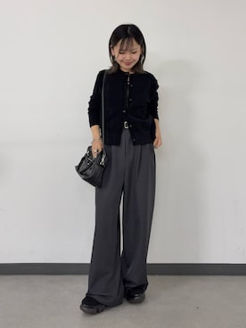 「アイテム（ベルト）」を使った、Mikuさん（レディース・147cm）の秋コーディネート