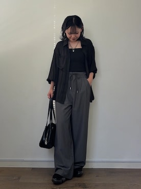 「アイテム（ボストンバッグ）」を使った、Mikuさん（レディース・147cm）の夏コーディネート