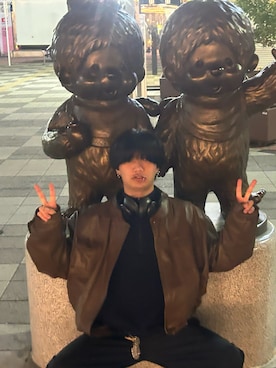 「アイテム（ヘッドフォン/イヤホン）」を使った、12estaさん（メンズ・177cm）の秋コーディネート