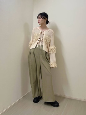 「KBF（ケイビーエフ）のサボベルトサンダル（サンダル）」を使った、furi82さん（レディース・165cm）の冬コーディネート