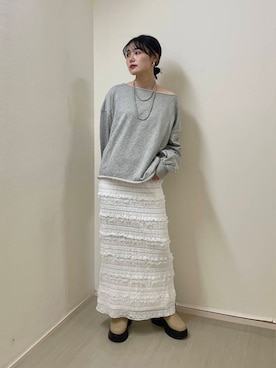 「KBF（ケイビーエフ）のサボベルトサンダル（サンダル）」を使った、furi82さん（レディース・165cm）の冬コーディネート