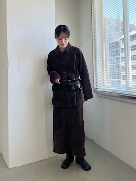 「KBF（ケイビーエフ）のアイテム（ジャケット/アウター）」を使った、こばさん（レディース・165cm）の夏コーディネート