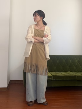 「KBF（ケイビーエフ）のアイテム（ジャケット/アウター）」を使った、こばさん（レディース・165cm）の夏コーディネート