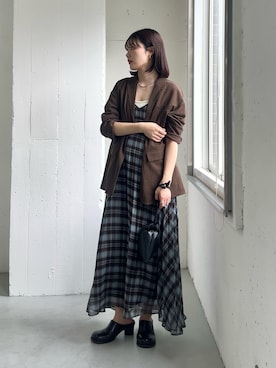 「KBF（ケイビーエフ）のアイテム（ジャケット/アウター）」を使った、furi82さん（レディース・165cm）の春コーディネート