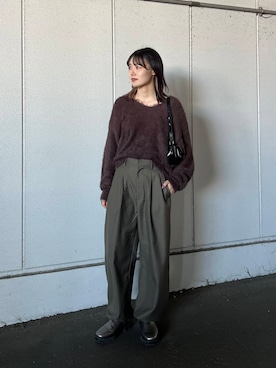 「アイテム（ブーツ、シルバー系）」を使った、furi82さん（レディース・165cm）の冬コーディネート