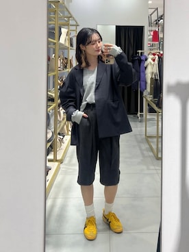 「ハーフパンツコーデ」｜furi82さん（レディース・165cm）の冬コーディネート
