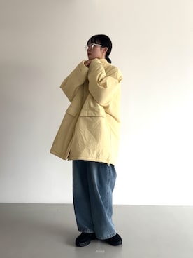 「KBF（ケイビーエフ）のモンスターパテッドミドルコート（ダウンジャケット/コート）」を使った、furi82さん（レディース・165cm）の秋コーディネート