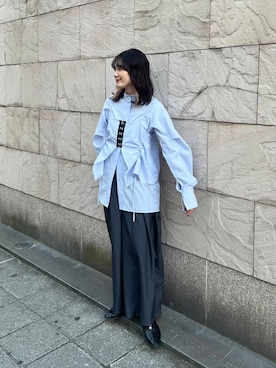 「KBF（ケイビーエフ）のWIDEワイドパンツ（その他パンツ）」を使った、furi82さん（レディース・165cm）の冬コーディネート