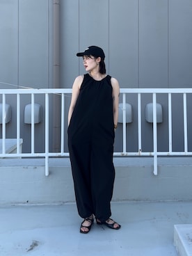 「KBF（ケイビーエフ）のアイテム（帽子）」を使った、こばさん（レディース・165cm）の夏コーディネート