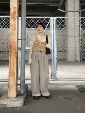 「KBF（ケイビーエフ）のアイテム」を使った、こばさん（レディース・165cm）の秋コーディネート