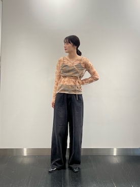 「KBF（ケイビーエフ）のアイテム（パンツ）」を使った、こばさん（レディース・165cm）の夏コーディネート