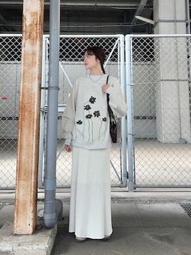 「KBF（ケイビーエフ）のアイテム（スカート）」を使った、こばさん（レディース・165cm）の秋コーディネート