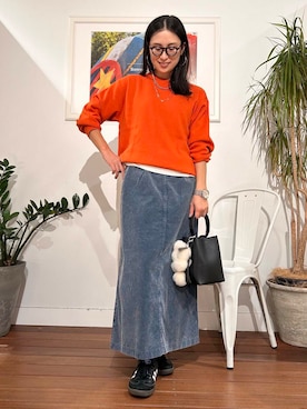 「アイテム（チャーム）」を使った、yokouchiさん（レディース・164cm）の秋コーディネート