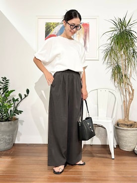 「URBAN RESEARCH Sonny Label（アーバンリサーチサニーレーベル）のアイテム」を使った、横内さん（レディース・164cm）の夏コーディネート